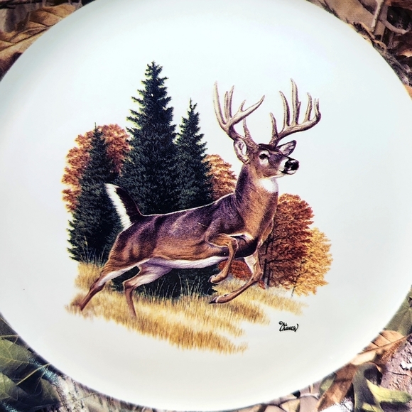 Whitetail Buck Deer Salad Plates by Al Agnew RealTree, Set of 3 - Picture 6 of 13